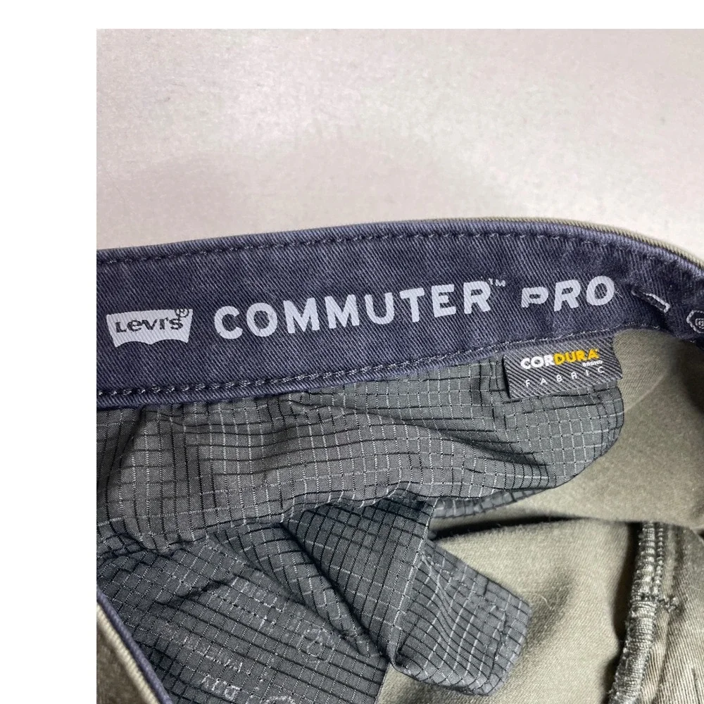 Levi's Mens Pants Commuter Pro Cordura Slim Fit 34x32 Olive Green